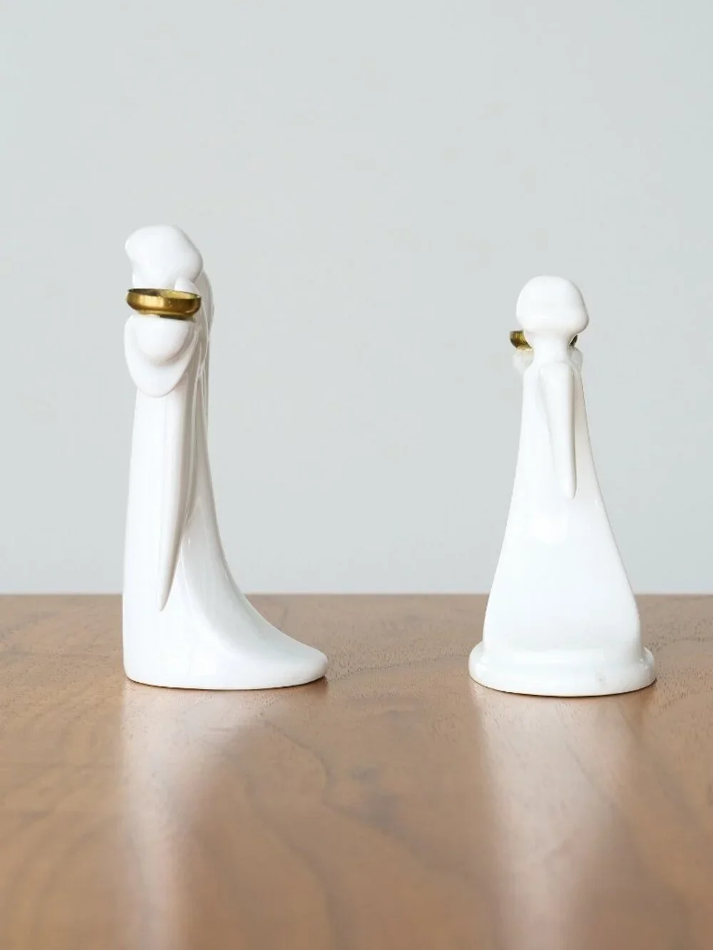 2 Vintage ROSENTHAL Angel Candle Holders White Porcelain MCM Germany READ
